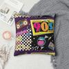 Retro 80S 90S Square Pillow Cases Graffiti Music Cushion Cover Creative Zipper Decor Pillowcase For Home 40*40Cm