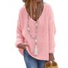 Herbst und Winter Damen Pullover Strickwaren V-Ausschnitt Langarm Strickoberteile Pullover