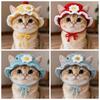 Refined Elastic Pet Cosplay Headwear Handmade Craft Winter Dog Cap Cat Knitted Hat  Pets Wearing