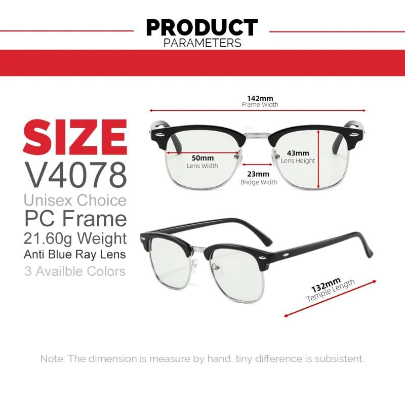 Semi Rimless Photochromic Glasses Men Anti Blue Light Blocking Color Changing Eyeglasses Square Computer Ray Retro Women Eyewear