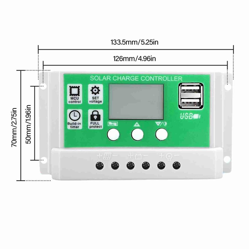 20 Watt 12 Volt Solar Panel Kit Monocrystalline Solar Panel + 60A PWM Charge Controller + Battery Clips 22percent  High