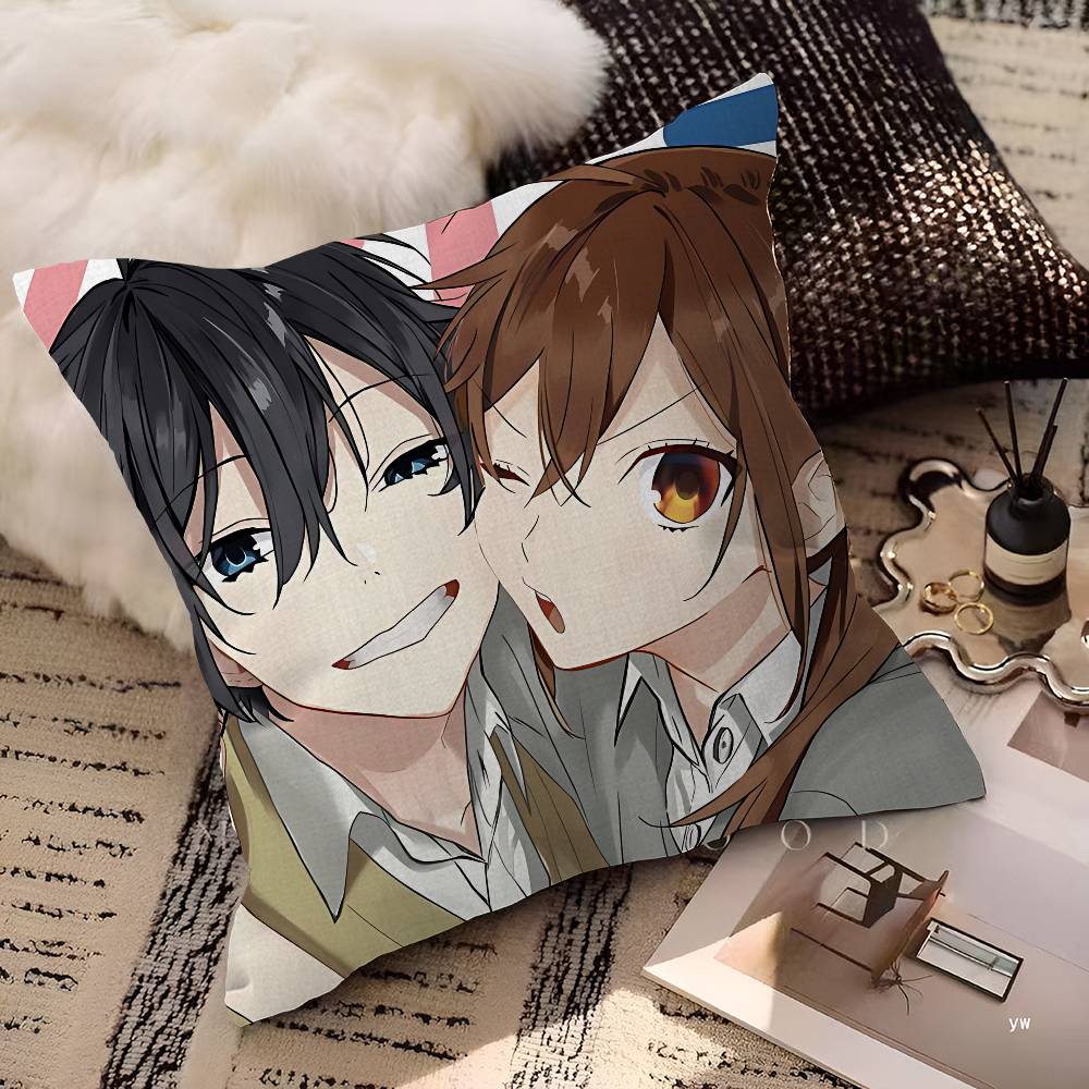 Horimiya Anime Pillow Cover For Bedroom Room And Living Room Sofa Decorative Cushion Cover