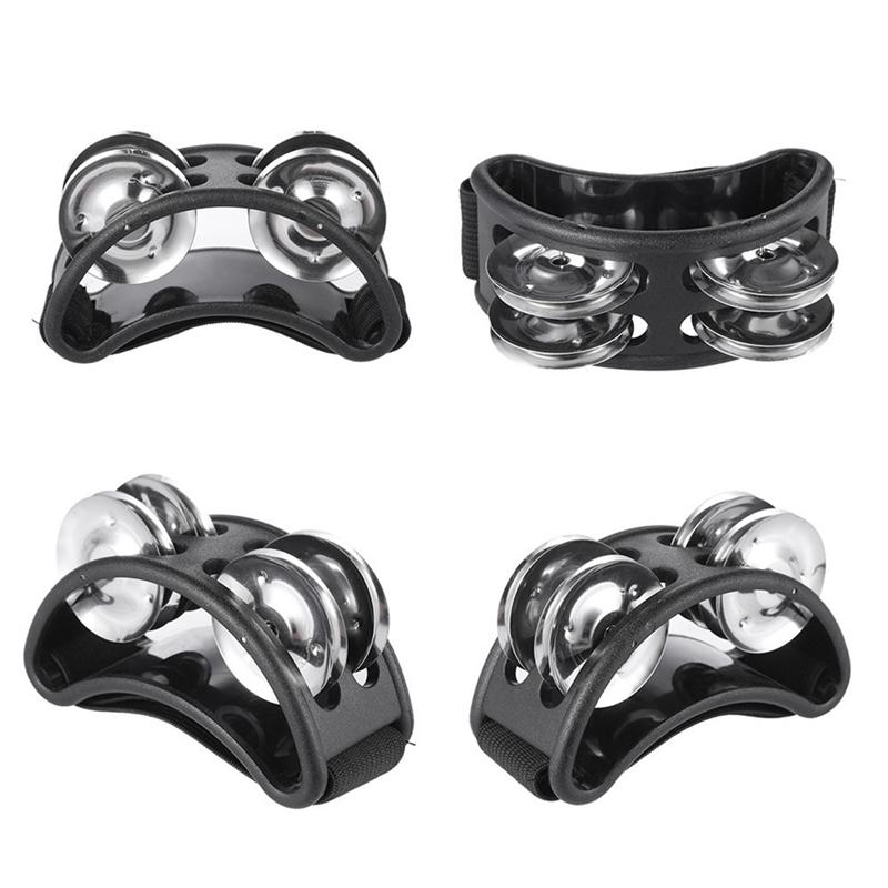 1PC Foot Tambourine Percussion Musical Instrument Bell Hand Shaking Drum High Quality Drum Accompaniment Instrument Foot Bell