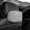 BFNWZ1 Car Accessories Suede Tissue Boxs Organizer Car Tissue Bag For Tesla Model 3 Y S X Cybertruck Coil Juguete Roadster Bonina 2024