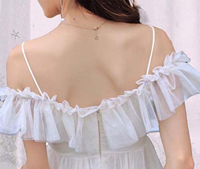SUNNYSTEP Sexy Babydoll Plus Sizes Christmas Costume Lolita White and Black with Choker Cute Princess Lace Gothic Lolita Sickly Cute Princess Cosplay