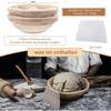 Rattan Round Wicker Dough Fermentation Bread Basket Baking Home Tool Set