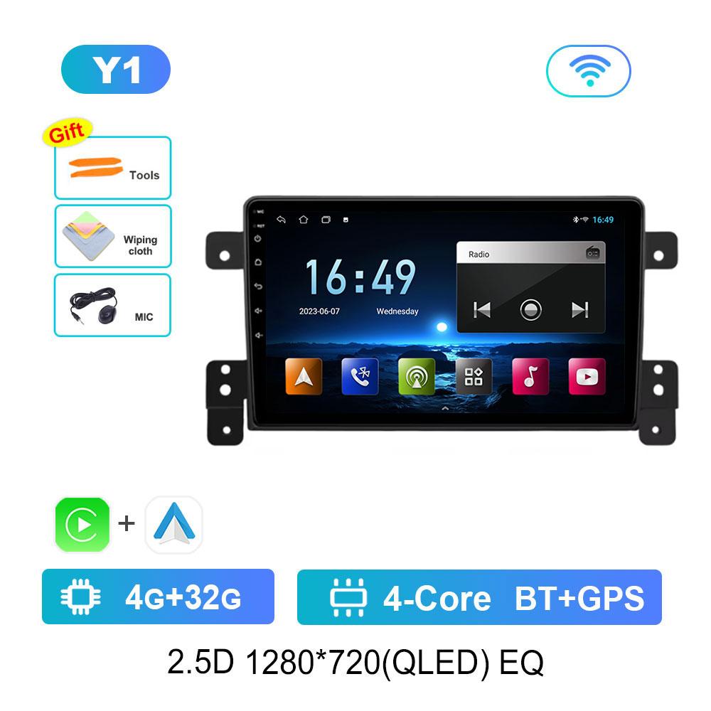 Car Video Multimedia Player DSP Stereo 2.5D Screen for Suzuki Grand Vitara 3 2005 - 2015 Navi GPS Android 14 WiFi BT Head Unit