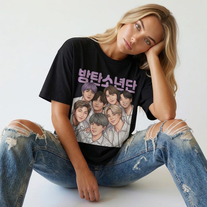 

Модна футболка 2026 року BTS World Tour Arirang Concert, Подарунок для ARMY, Високоякісна оверсайз унісекс футболка XL червоний