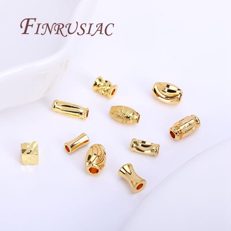 Spacer Beads 18K Real Gold Plated Separator For Beads DIY Bracelets Accessories Bead For Needlework Necklaces Jewelry Findings
