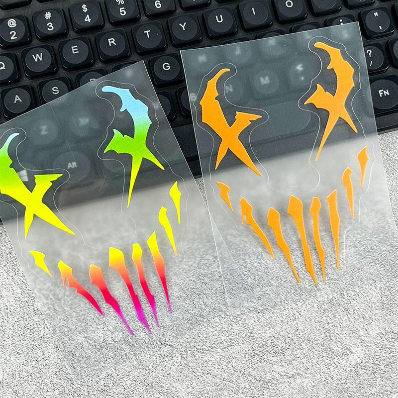 1 Stück Dämonengesicht Autoaufkleber Wasserdicht Auto Karosserie Fenster Stoßstangenabdeckung Kratzer Vinyl Aufkleber Personalisierte Anime Dekoration