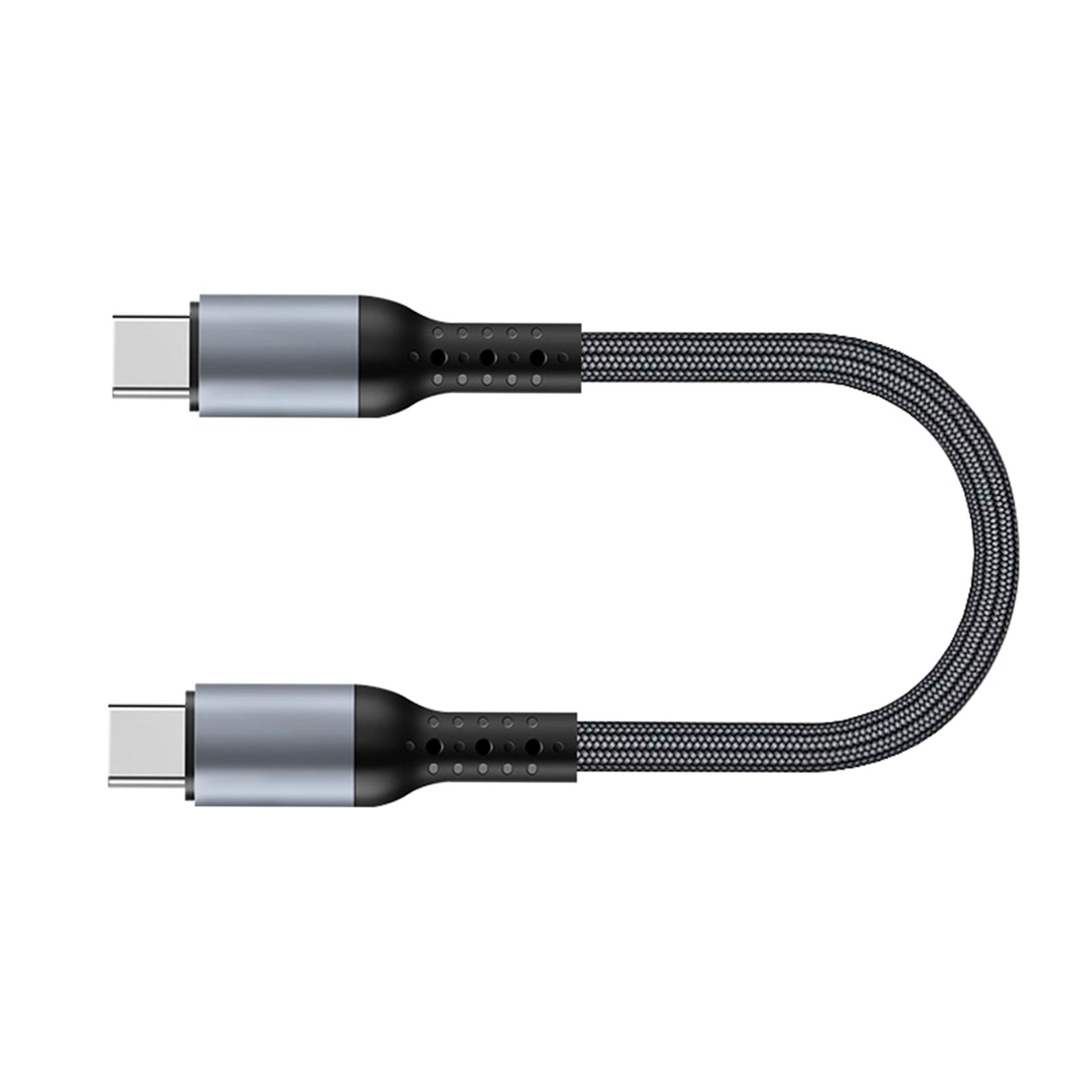 60 Вт USB C - USB C кабель для зарядки плоский нейлоновый шнур синхронизации данных — фото 8