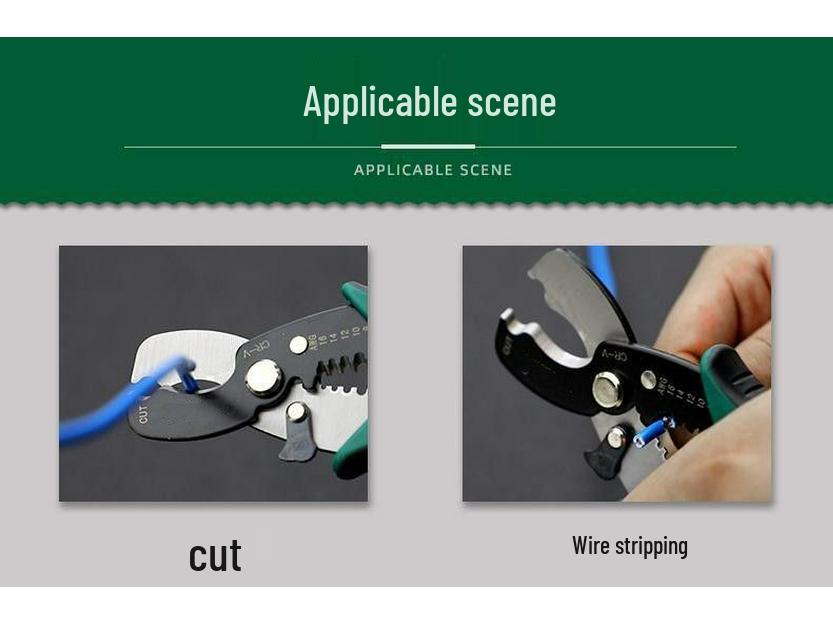 8-Inch Multifunctional Electrician Wire Stripper & Cutter Pliers
