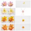 Orchid Flower Necklace Cloth Simulation Flower Earrings Personality Clavicle Chain  Ladies