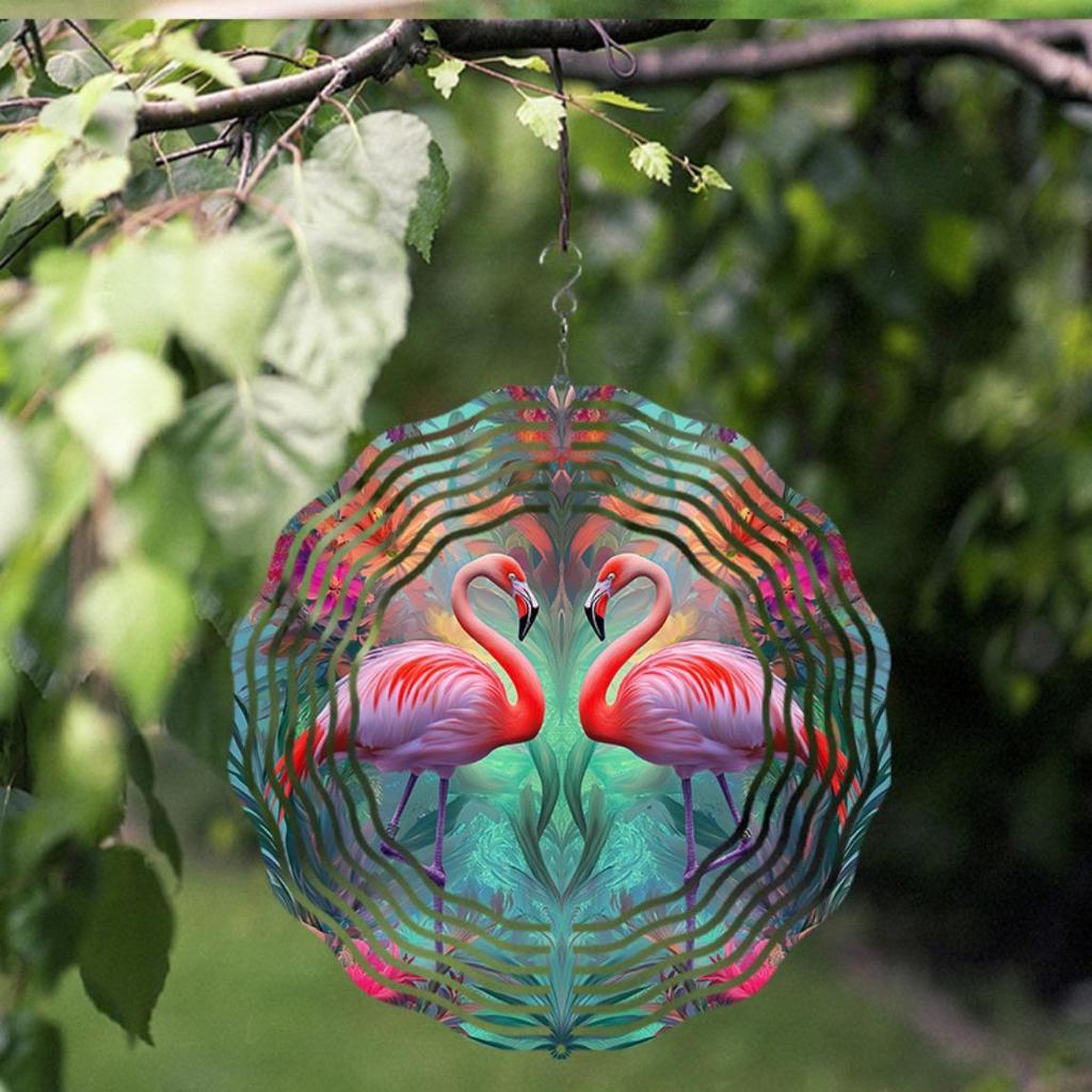 Metal Garden Wind Chime with Firebird Design 360 Rotating Hook for Outdoor Patio Yard Decor All Season Gift for Friends