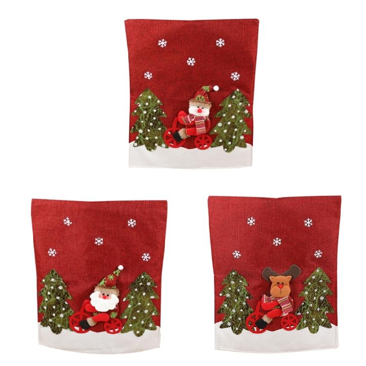Christmas Chair Cover Santa Snowman Deer Hat Dining Chair Decoration Festive Party Decoration Wedding Party
