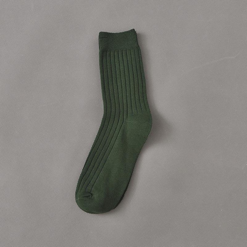 Men's Autumn and Winter Commercial Solid Color Cotton Tube Socks