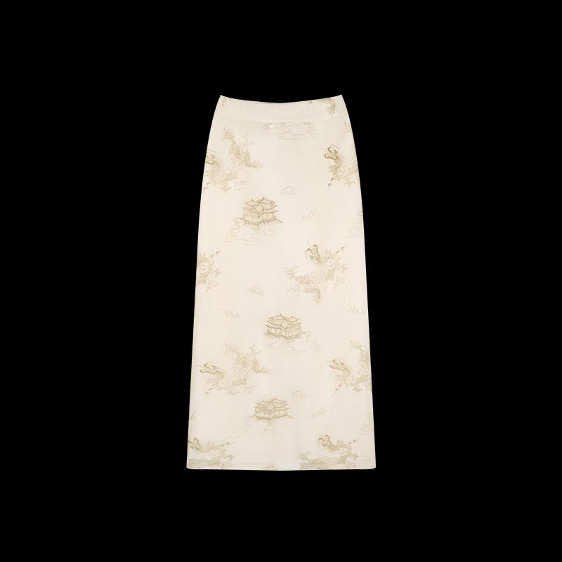 HECO New Chinese Style Embroidered Skirt