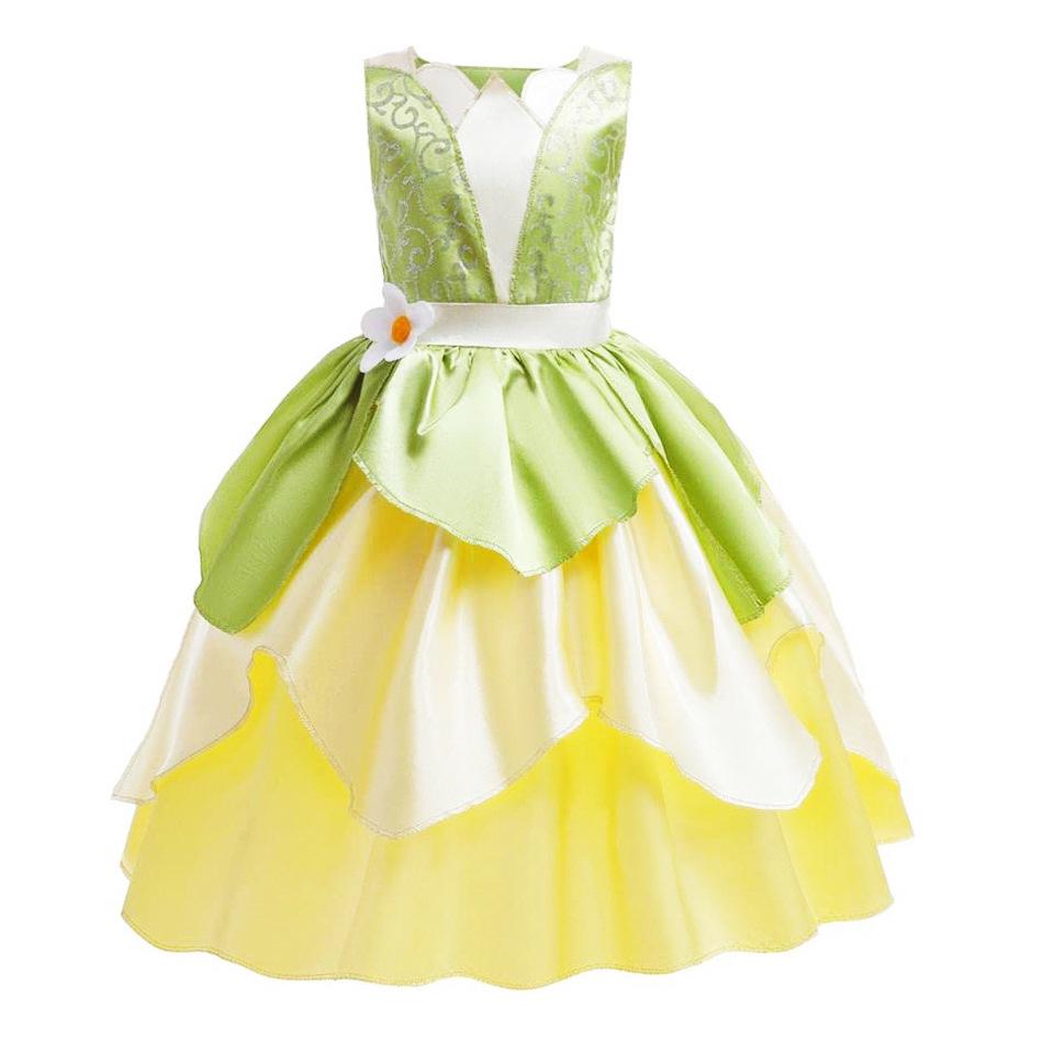 Children's Halloween Green Fairy Tinkerbell Costume Dress