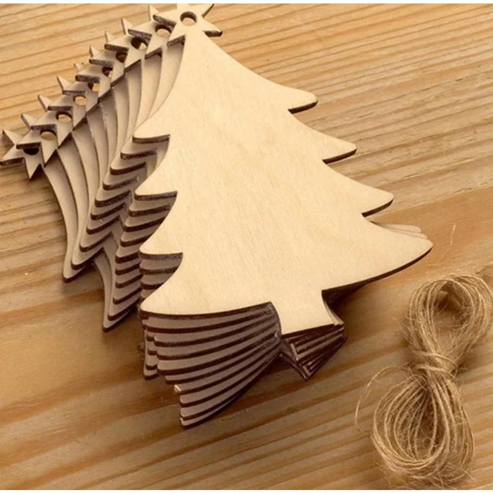 

10/20/50 шт. Деревянные рождественские шары для DIY, украшение, поделки, безделушки, бирки, подвесное украшение для дома, Рождество, Новый год, детские подарки 50pcs