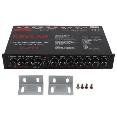 Grafischer Car-Audio-Equalizer, universeller Tiefpass 7?Bandvariable Verstärkungseinstellung Hochpegel-Eingangs-EQ