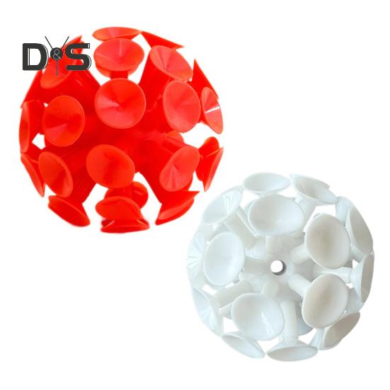 9CM 3D Suction Cup Ball Anxiety Stress Relief TPR Sticky Ball Toss Game Reusable Lightweight Mini Portable Kids Adults Sphere Toy
