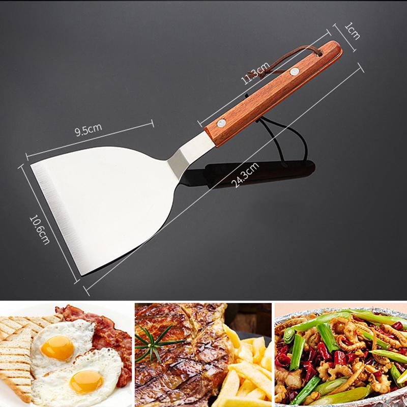 24.3*10.6CM Flipper Spatula Japanese Steak Pancake Cooking Kitchen Baking Pizza Wood Handle Utensils Scoop Transfer