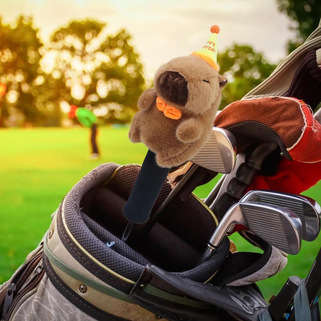 1 sztuka Pokrowce na główki kijów golfowych w kształcie kapibary Pluszowe zwierzątko Kapibara Pokrowiec na główkę kija golfowego Driver Pokrowiec ochronny na główkę do puttingu