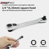 1/4 Inch Drive Double Head Ratchet Wrench Chrome Vanadium Steel Quick Release for Car Maintenance Bicycle Repair Motorcycle Tool