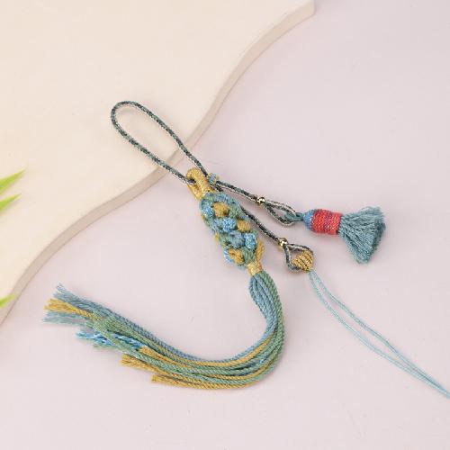 Chinese Knot Handle Rope Tibetan Tassel Pendant Accessories Diy Mobile Phone Lanyard Car Pendant Gold Bead Tassel Pendant