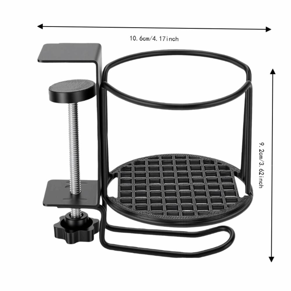 Anti-Spill Desk Cup Holder Clamp On Design 2-in-1 Cup Holder Table Drink Bottle Holder  For Desk