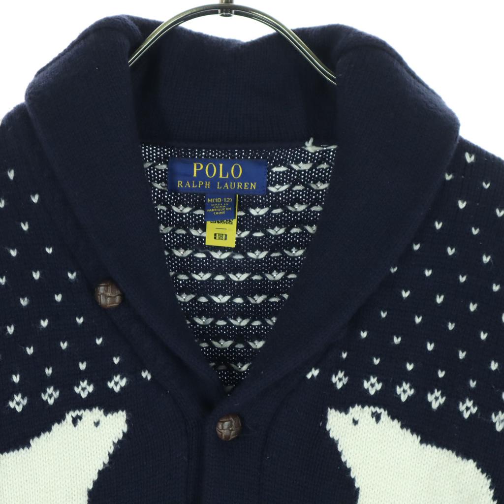 Polo Ralph Lauren Nordycki wzór Długi rękaw Szalowy kołnierz Dzianinowa kurtka 150 Dziecięca Używana