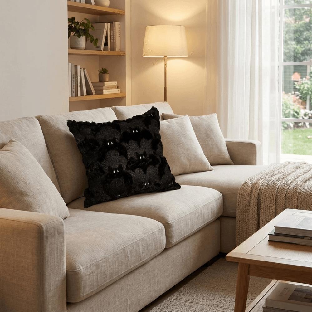 Wear Resistant Bat Plush Pillow Covers Textured Plush Pillowcase Creative Cushion Covers  Bedroom