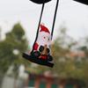 Cute Santa Claus Hanging Ornaments Auto Rearview Mirror Pendant Swinging Decoration Car Interior Accessories Decor