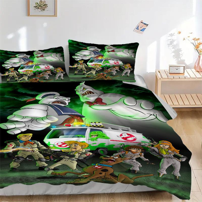 

Ghostbusters Scooby-Doo crossover Bedding Set Comforter Cover Gift for Bedroom,Includes 1 Cover and 2 Pillowcases, No InsertB456 135x200cm