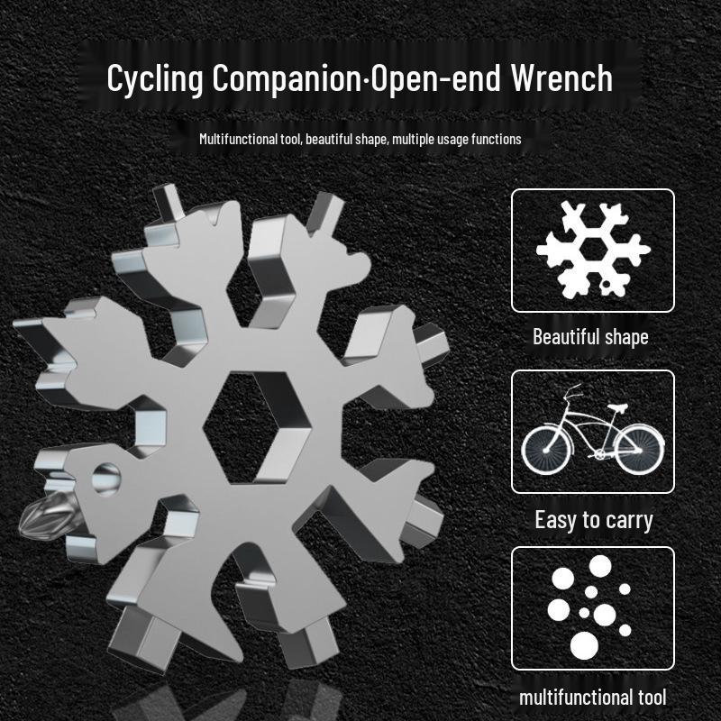 18-in-1 Multifunctional Snowflake Wrench & Screwdriver - Compact Octagonal Tool for Home Use