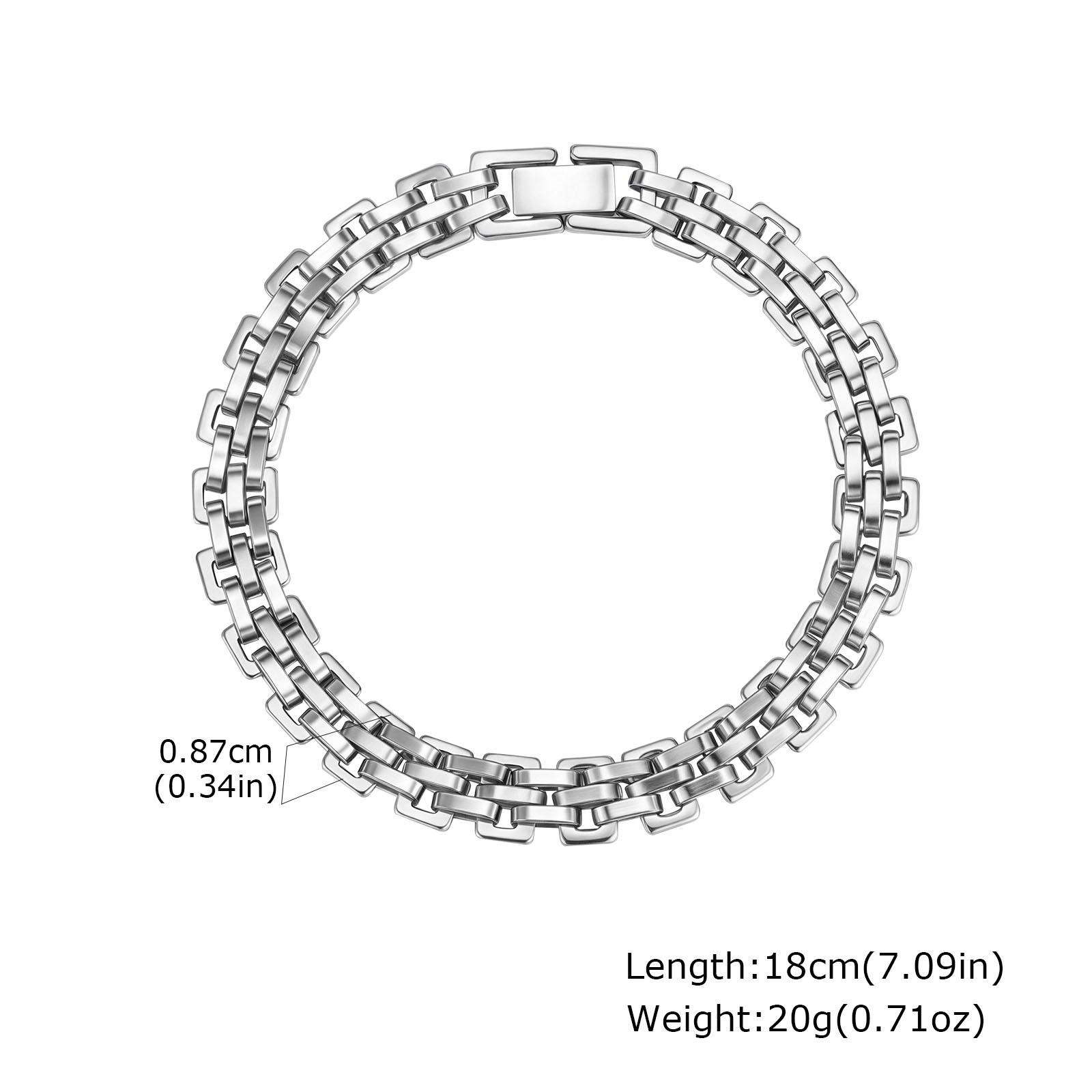 

Simple Stainless Steel Watch Strap Bracelet for Women, Silver Gold Color Chain Bracelet, Fashion Waterproof Jewelry