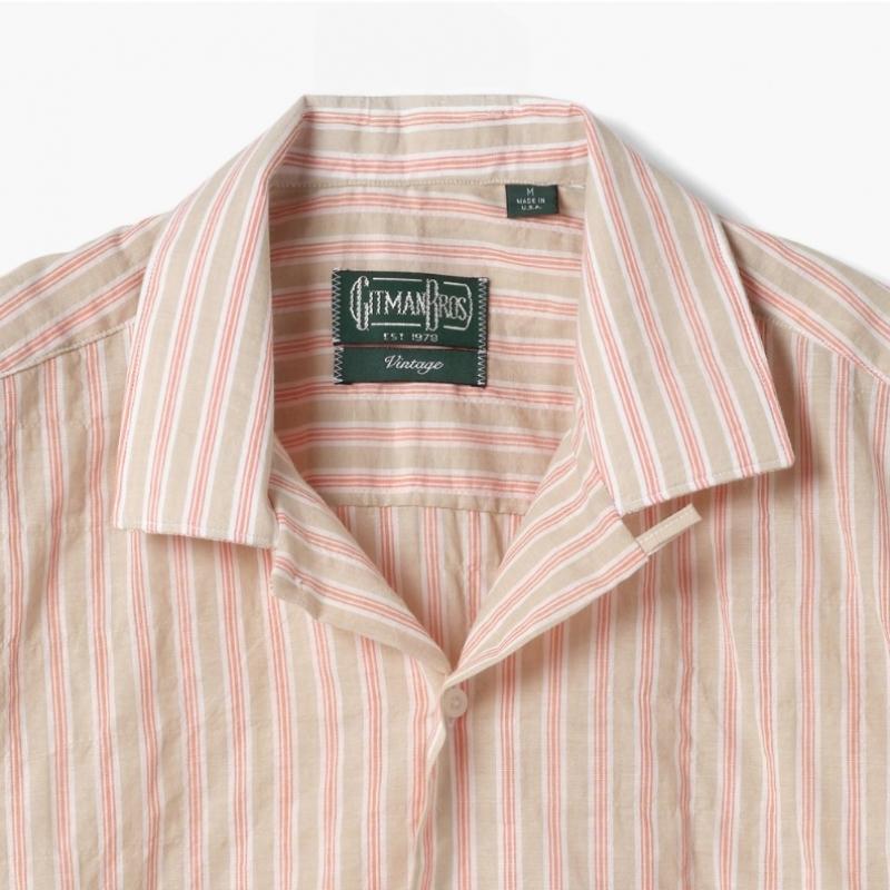 Gitman Brothers Camp Shirt  Stripe 3  Pink Gbf1m40002a64