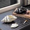 Creative Silver Plated Conch Ashtray Desk Decoration Smoking Accessories Portable Windproof Ceramic Ashtray Gift for Boyfriend