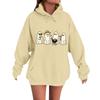 Women's Casual Fashion Comfortable Round Neck With Hood Long Sleeve Halloween Print Warm Sweatshirt