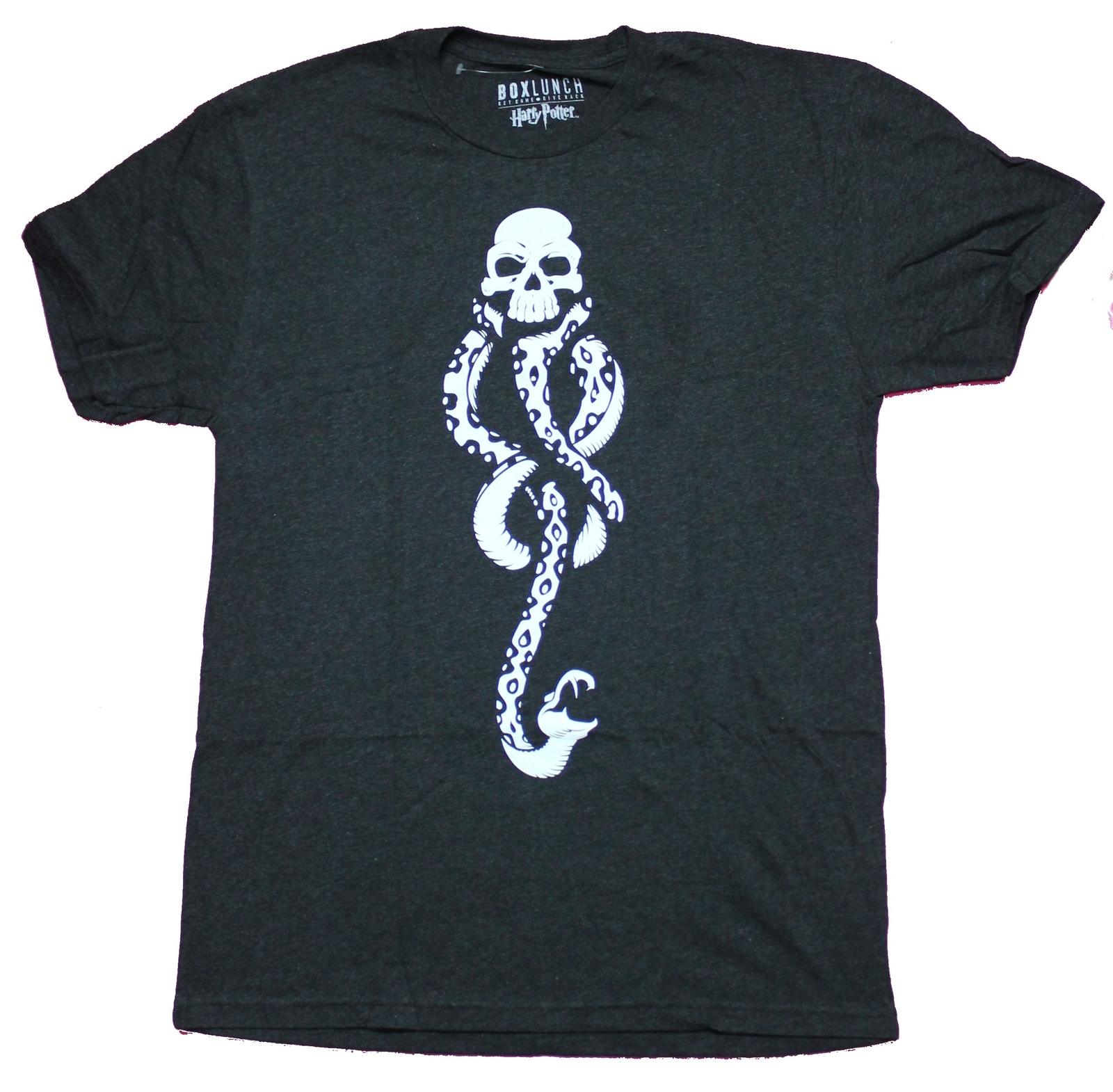 Harry Potter Mens T-shirt Death Eaters Skull Snake Symbol L
