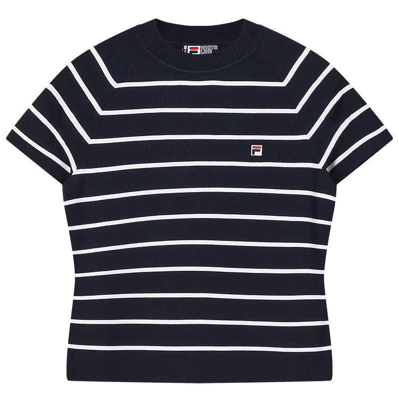 Женская полосатая вязаная футболка FILA S