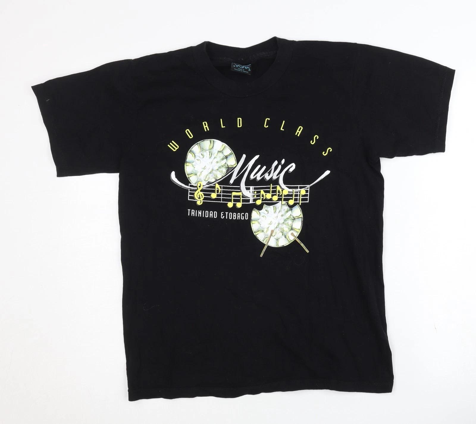 York Men s Black Music Graphic T-Shirt - Size S 3XL