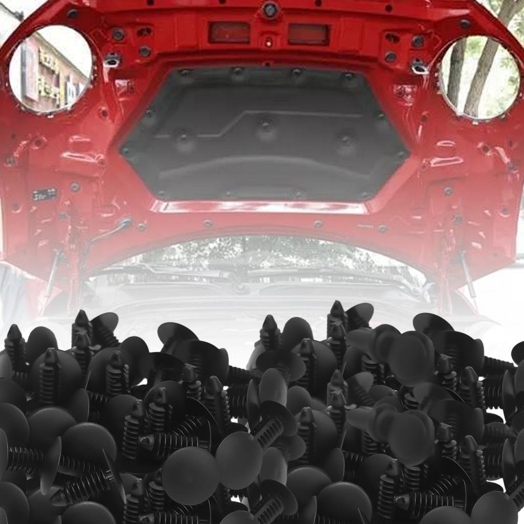 190pcs 6Size Car Retainer Clips Plastic Fasteners Kit Auto Trim Panel Clip Mixed Car Body Bumper Rivet Set