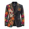 Men's Corduroy Business Casual Suit Jacket with Print