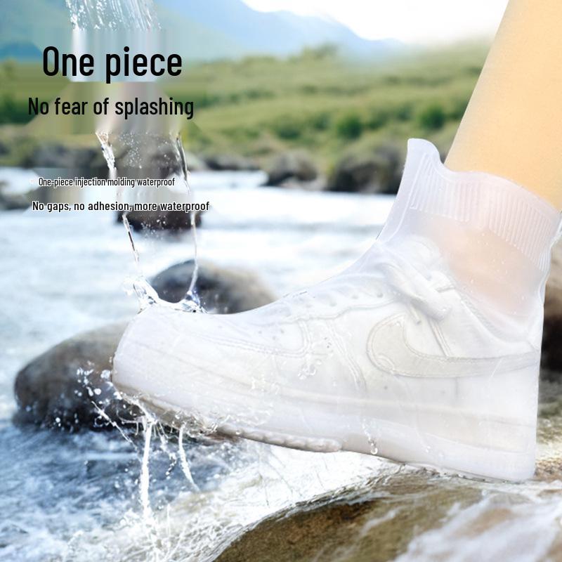 Copriscarpe in Silicone Antipioggia Impermeabili Antiscivolo - Durevoli, Riutilizzabili, Protezione Alta per Donna, Uomo e Bambini.