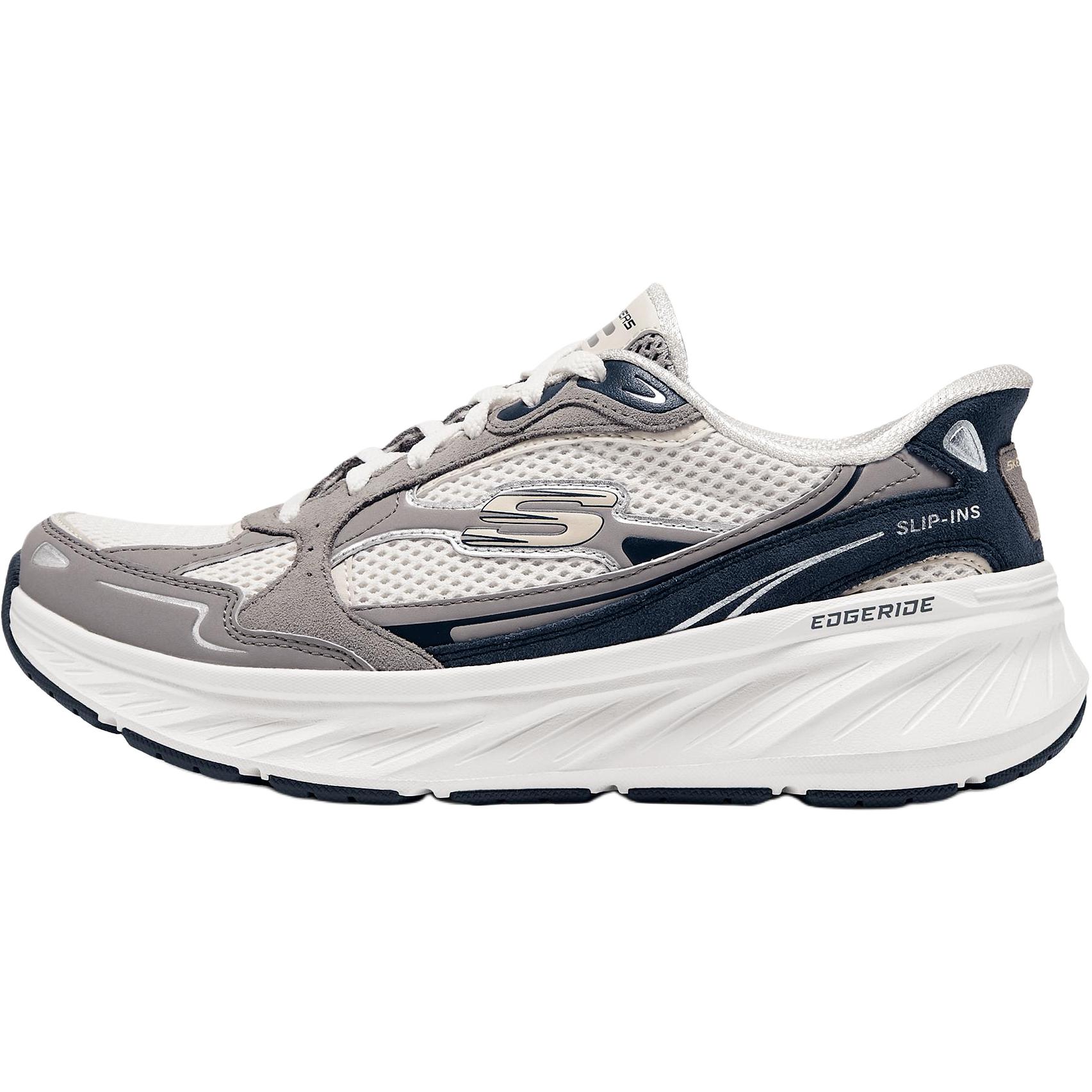 Skechers Edgeride Lightweight Cushioning Supportive Running Shoes Women sneaker Gray Blue 150650-OFNV 37