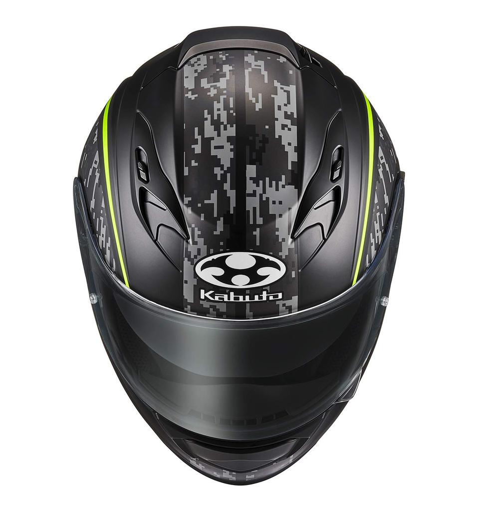 OGK KABUTO KAMUI3 KNACK Full-Face Motorcycle Helmet, Flat Camo Yellow (Size: XS)