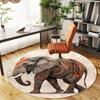 1PC Elephant Mandala Office Round Area Rug, Under Office Chairs Bedroom Living Room Home Decor, Carpet for Office -1110039