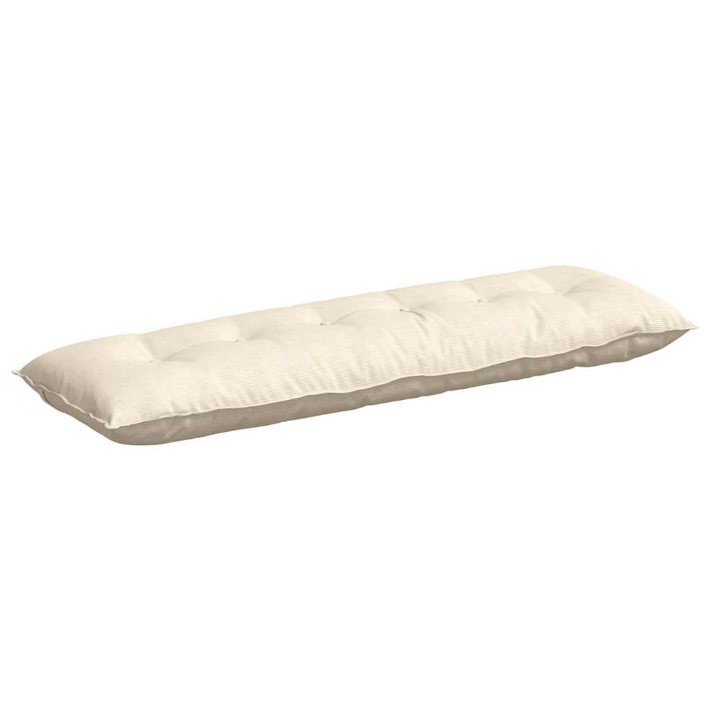 Back Cushion Cream 160 x 50 cm Cord Fabric