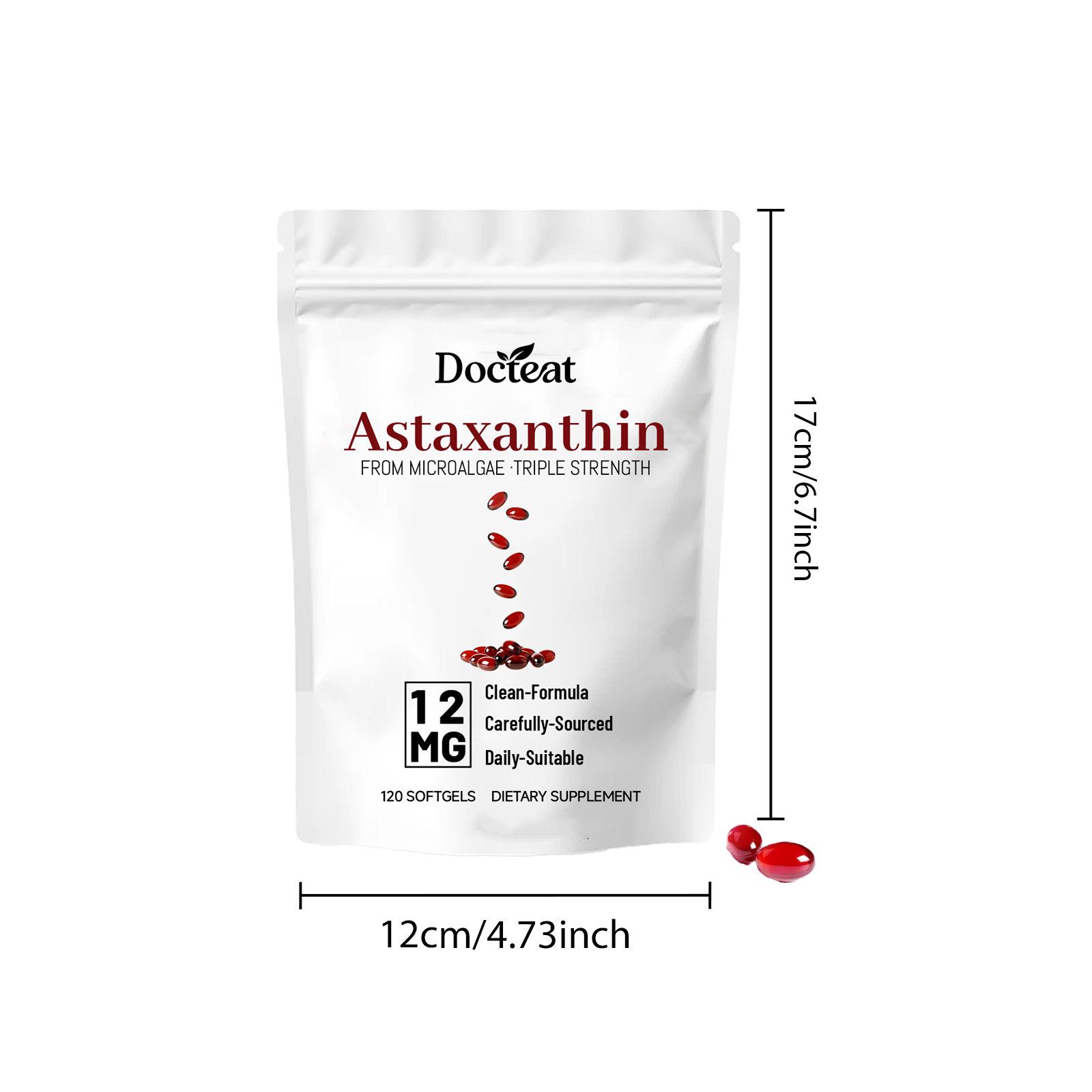 

DOCTEAT Astaxanthin Softgels: Gentle Ingredients for Daily Body Care and Balance.